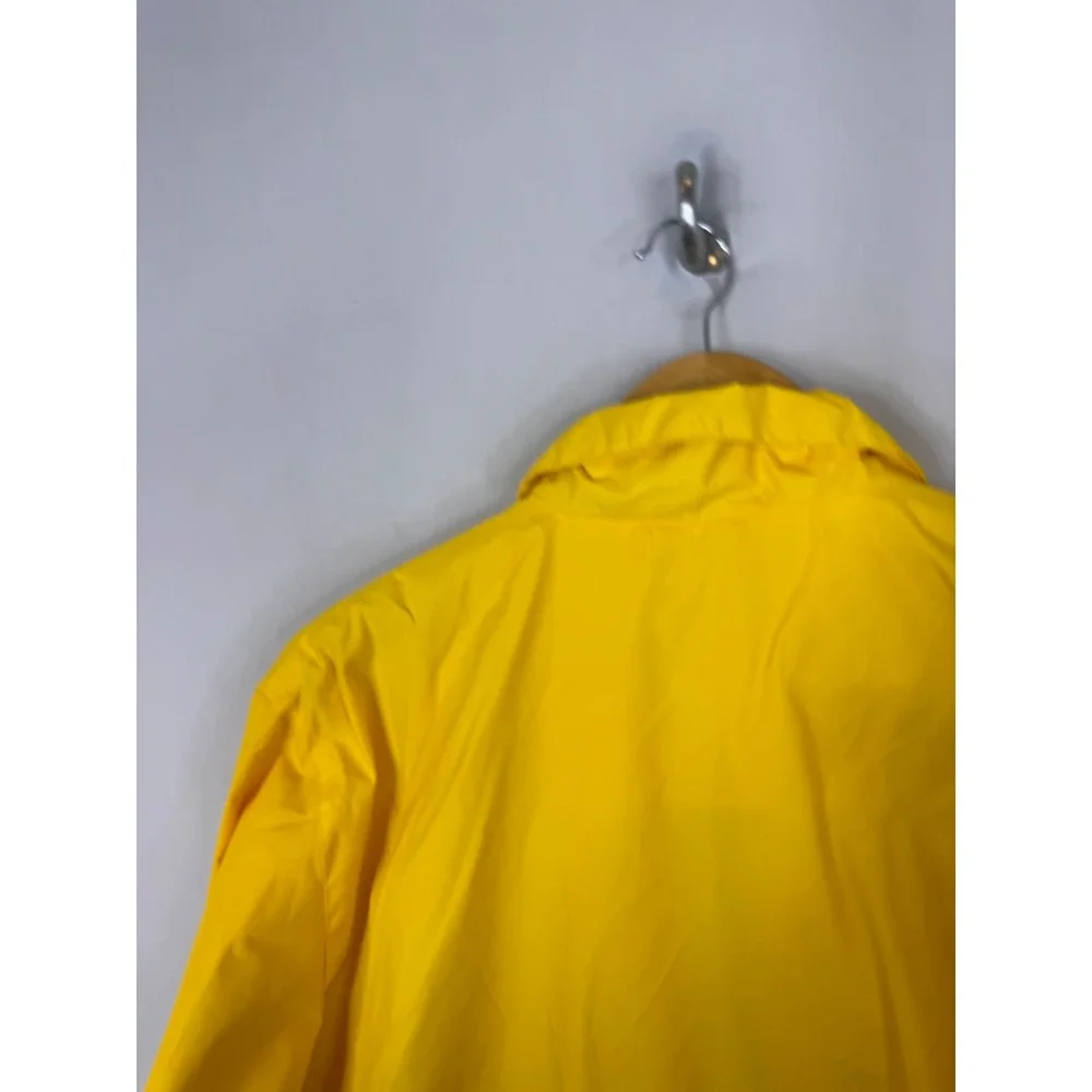 NASCAR Racing Windbreaker Jacket Yellow Full Zip Mesh Lined Mens Small